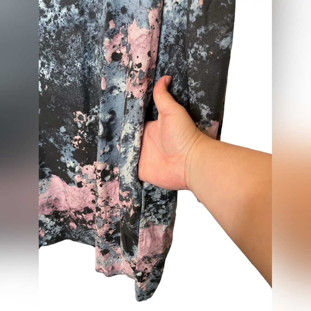COS Women's Paint Splatter Dress Black/Blue/Purple Long Sleeve W/ Pockets - Picture 10 of 10